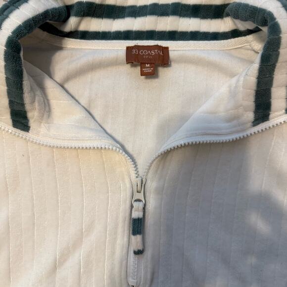 White and Green Women's Sweater - Picture 2 of 2